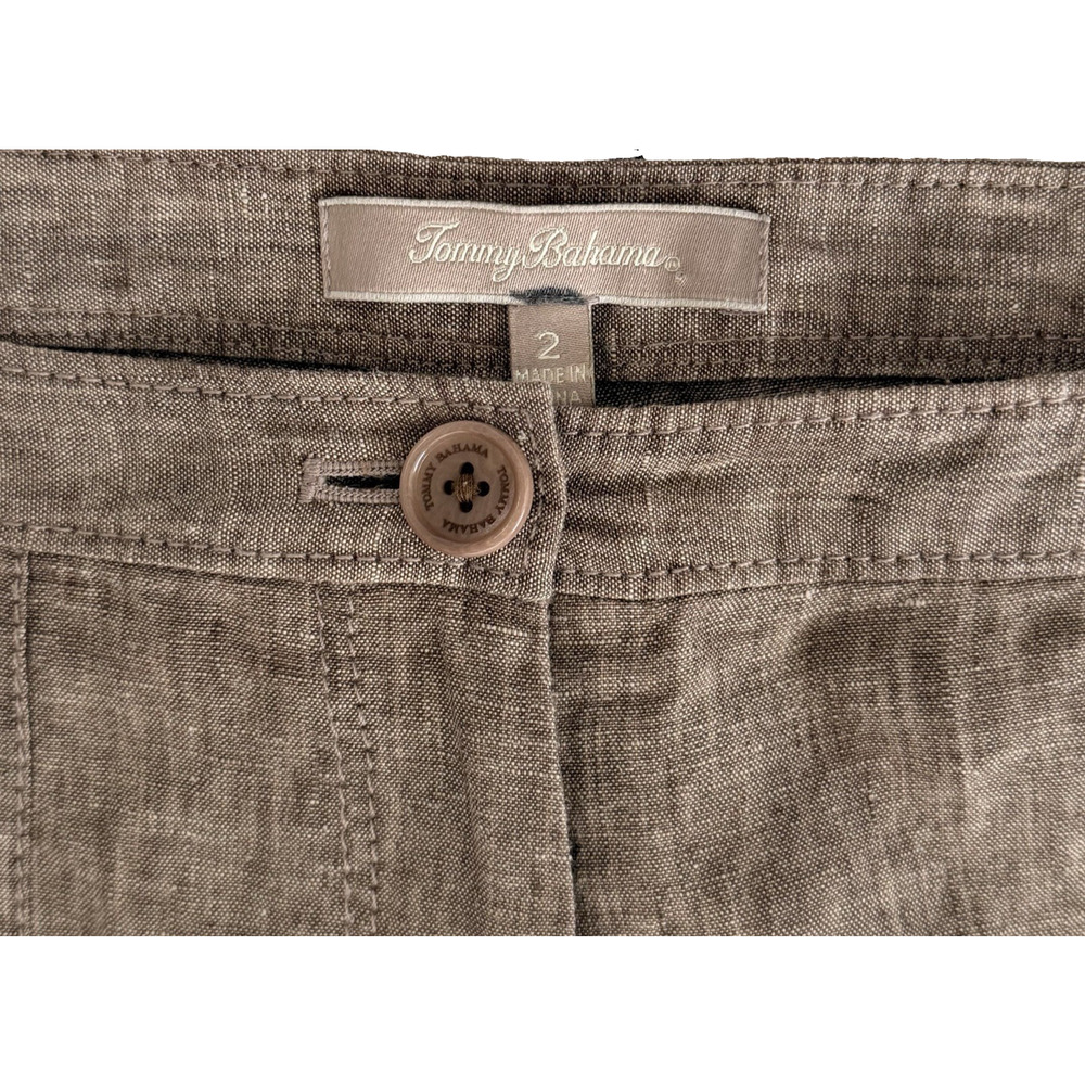 Tommy Bahama 100% Linen Classic Womens Straight Leg Pants Sz 2 (30 x 31) Coastal - Picture 3 of 6